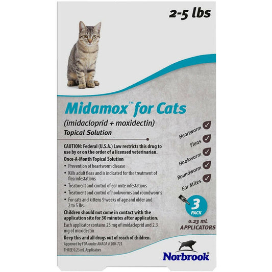 Midamox for Cats, 2-5 lbs