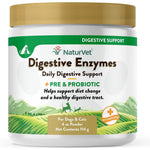 NaturVet Digestive Enzymes Powder Daily Digestive Support Plus Pre & Probiotic for Dogs, 4-oz