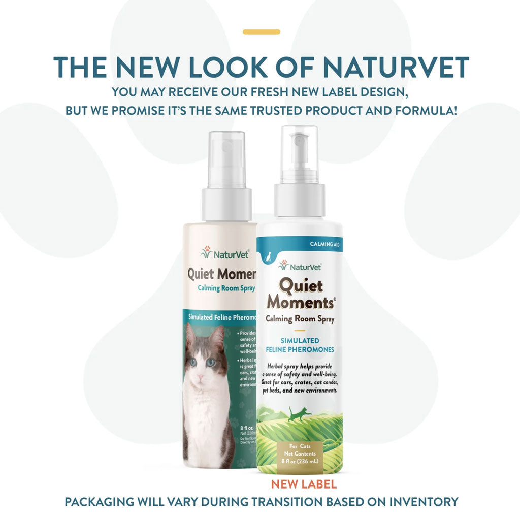 NaturVet Quiet Moments Herbal Calming Room Spray for Cats