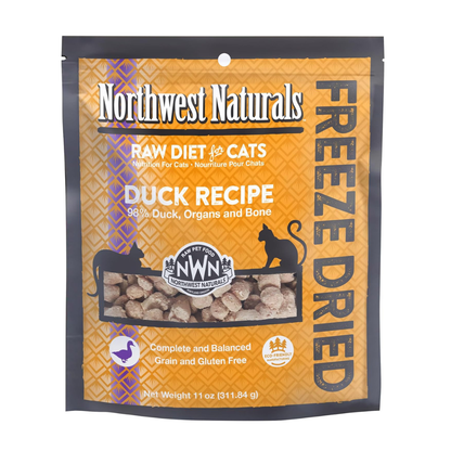 Northwest Naturals Freeze-Dried Duck Recipe Raw Diets for Cats (11 oz) - Cat Food 1