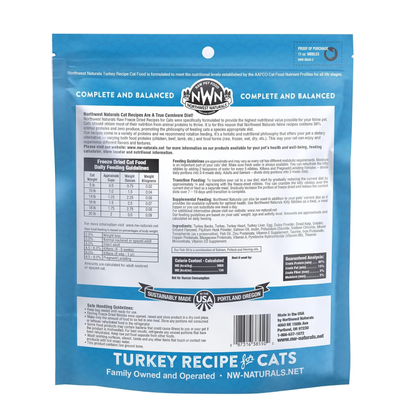 Northwest Naturals Freeze-Dried Turkey Recipe Raw Diets for Cats (11 oz) - Cat Food 7