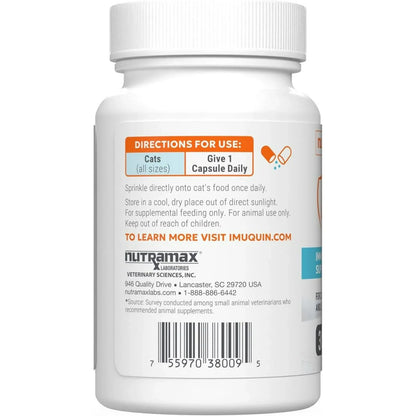 Nutramax Imuquin Immune Health Supplement for Cats 30 Sprinkle Capsules - Cat Immune & Allergy Supplements 4