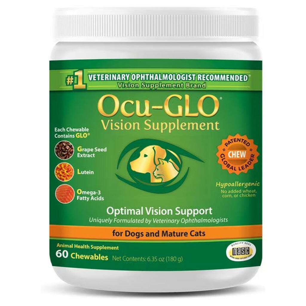 Ocu-GLO Vision Support Supplement for Dogs and Mature Cats - 60 chewables