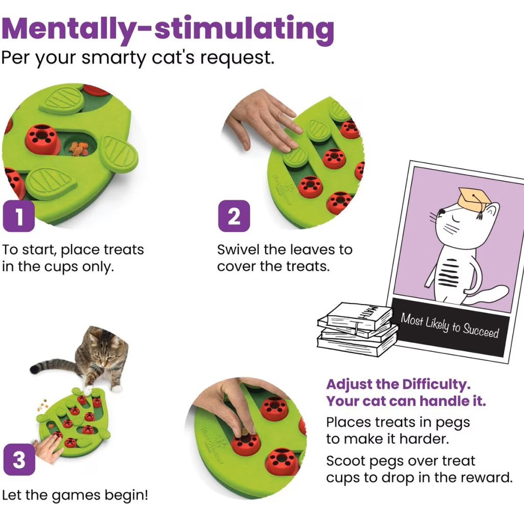 Outward Hound Nina Ottosson Buggin' Out Puzzle & Play Interactive Treat Puzzle For Cat