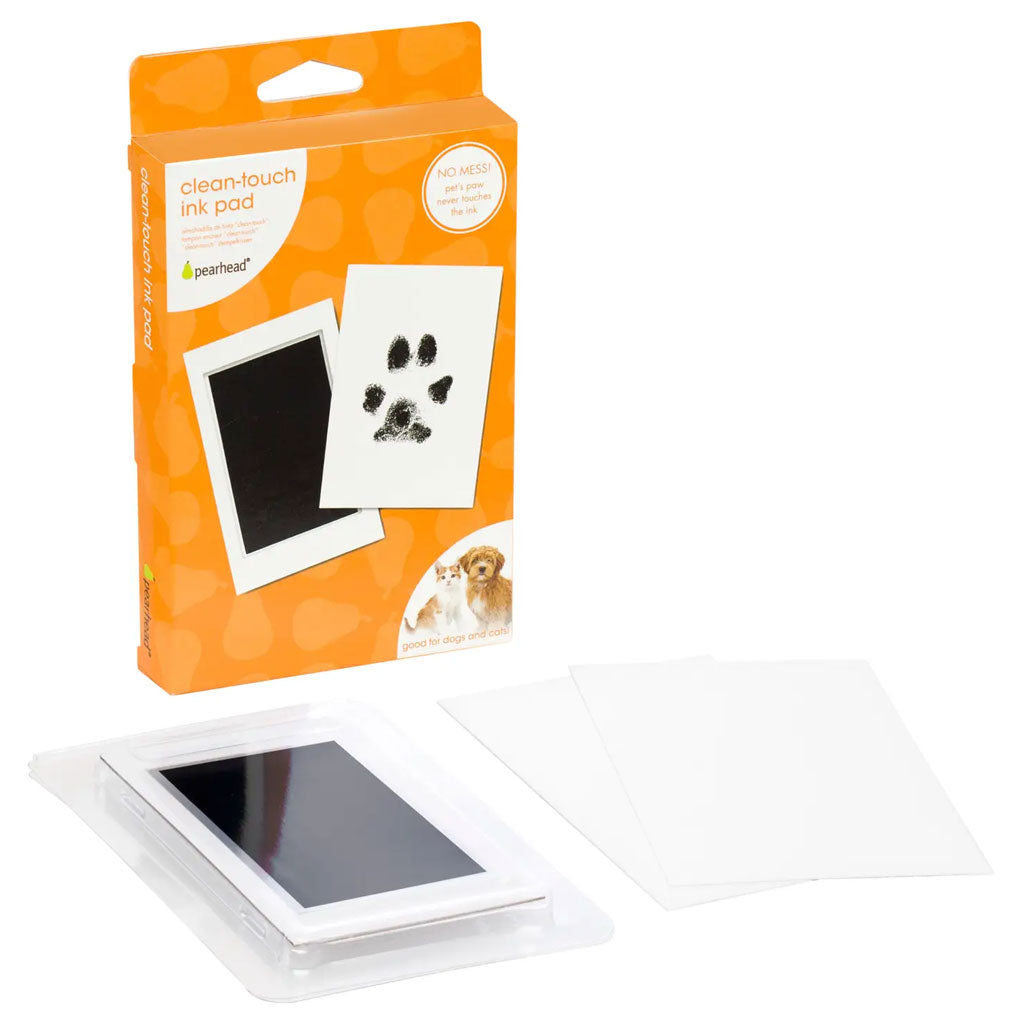 Pearhead clean-touch ink pad packaging with a sample pad on a white background
