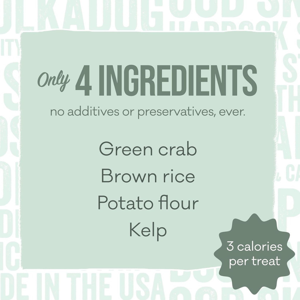 Polkadog Green Monstah Green Crab & Kelp Crunchy Training Bits for Dogs & Cats - Dog Treats 4