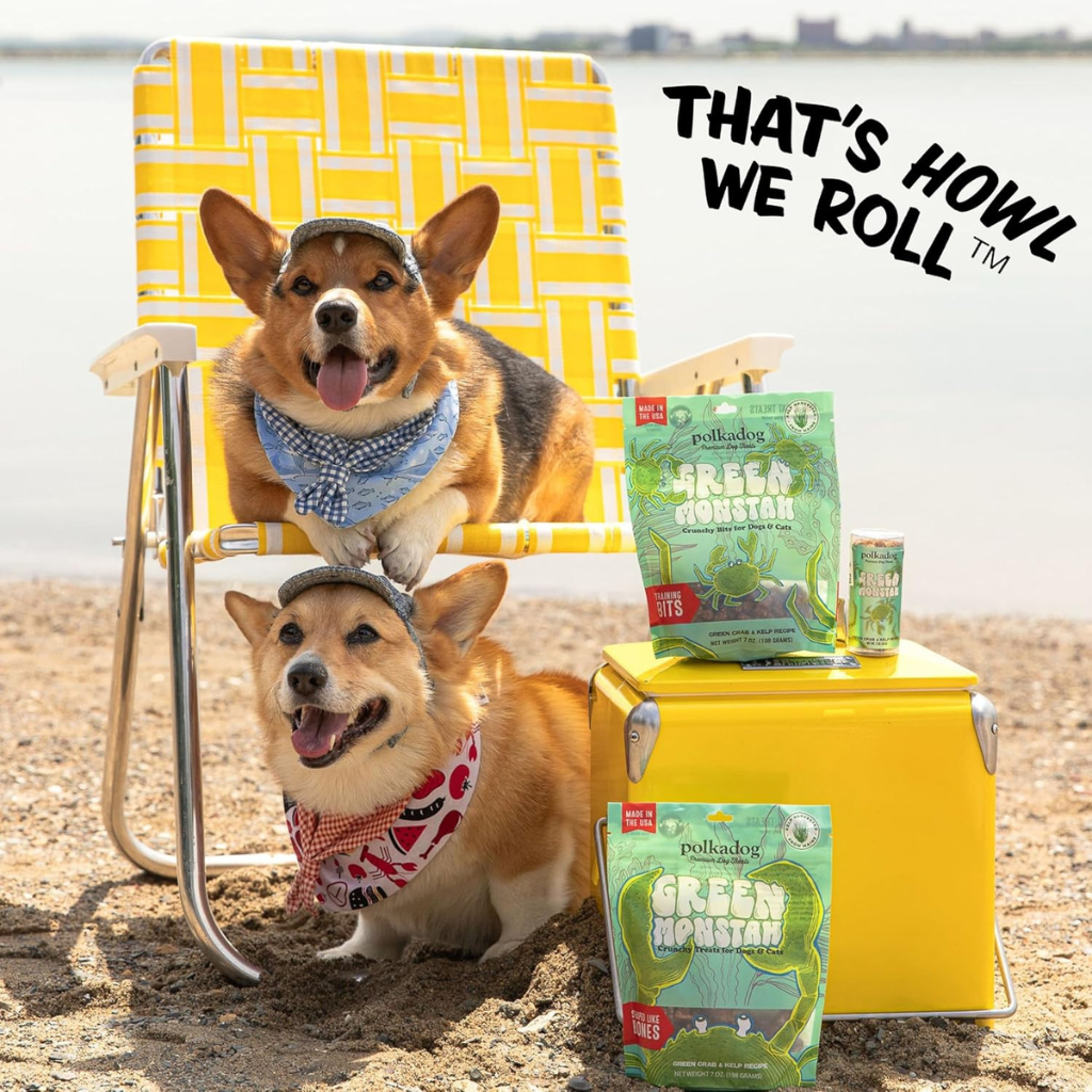 Polkadog Green Monstah Green Crab & Kelp Crunchy Training Bits for Dogs & Cats - Dog Treats 7