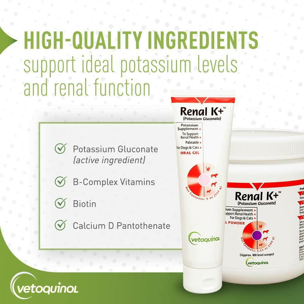 Renal K+ Gel Kidney Supplement for Cats & Dogs (5 oz)