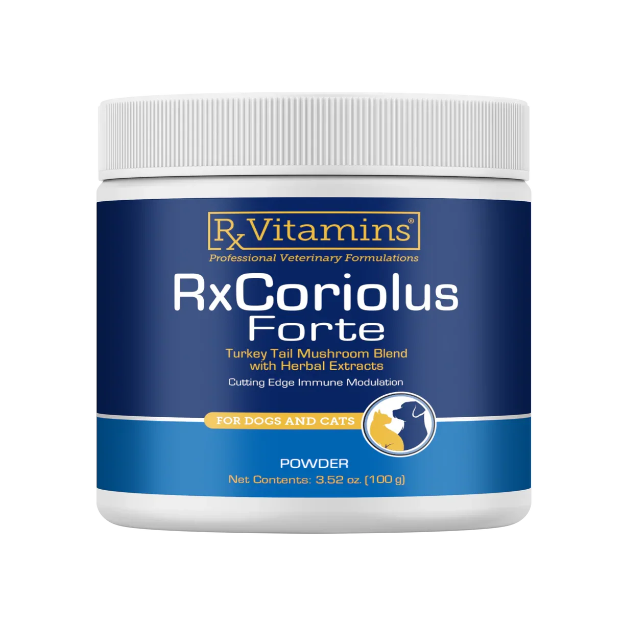 Rx Vitamins RxCoriolus Forte for Dogs & Cats 100-gram - Dog & Cat Supplements & Vitamins 1