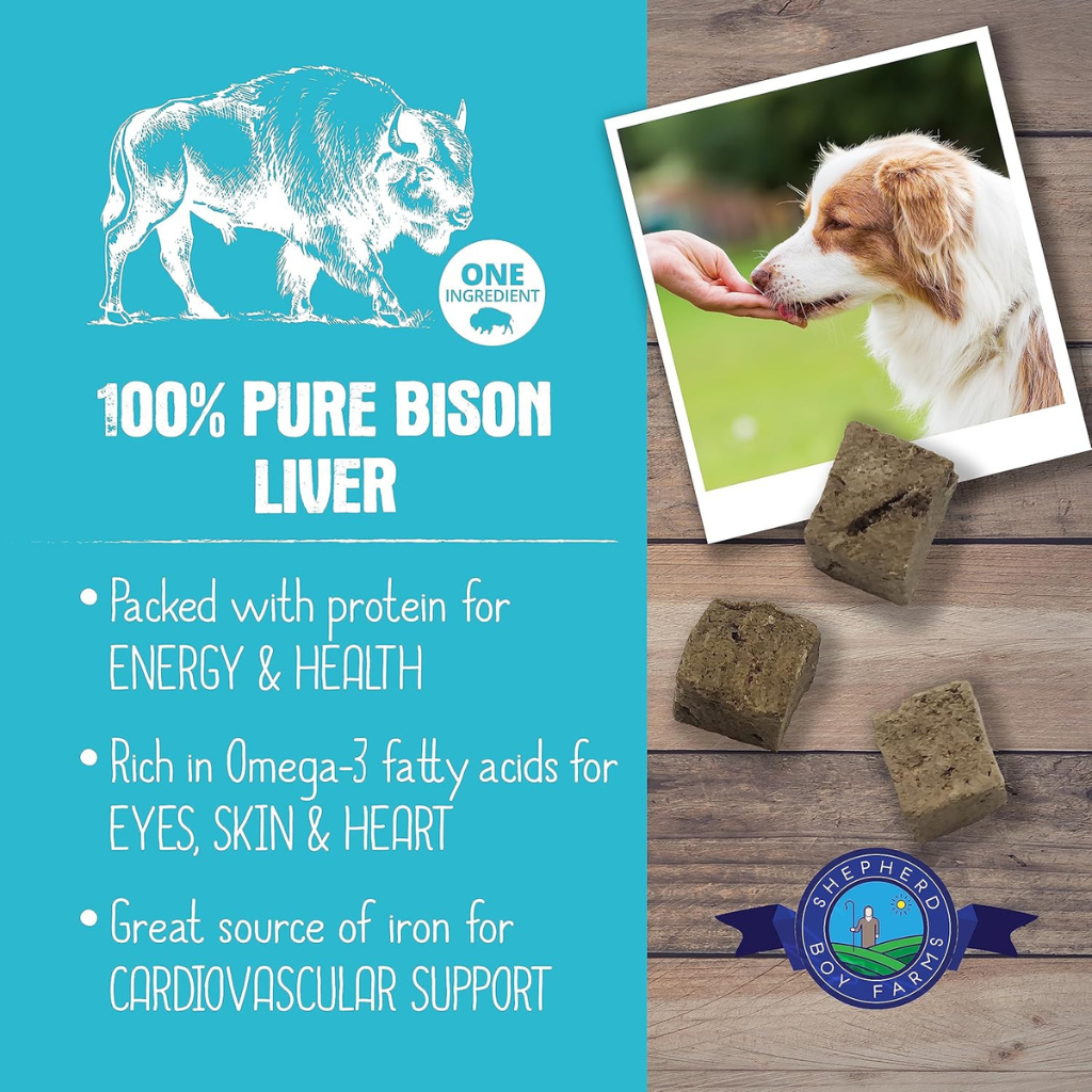 Shepherd Boy Farms Freeze Dried Bison Liver Treats for Dogs & Cats - Dog & Cat Treats 7