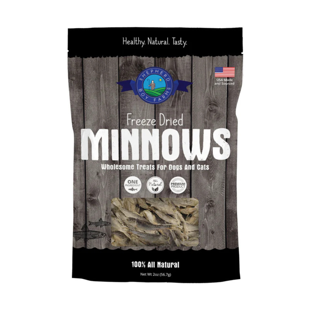 Shepherd Boy Farms Freeze Dried Minnows Treats for Dogs & Cats - 2 oz - Dog & Cat Treats 1