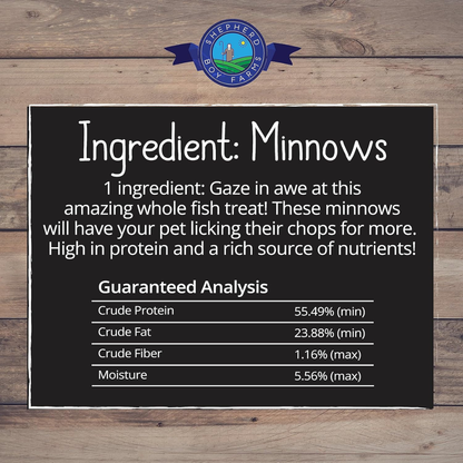 Shepherd Boy Farms Freeze Dried Minnows Treats for Dogs & Cats - Dog & Cat Treats 7