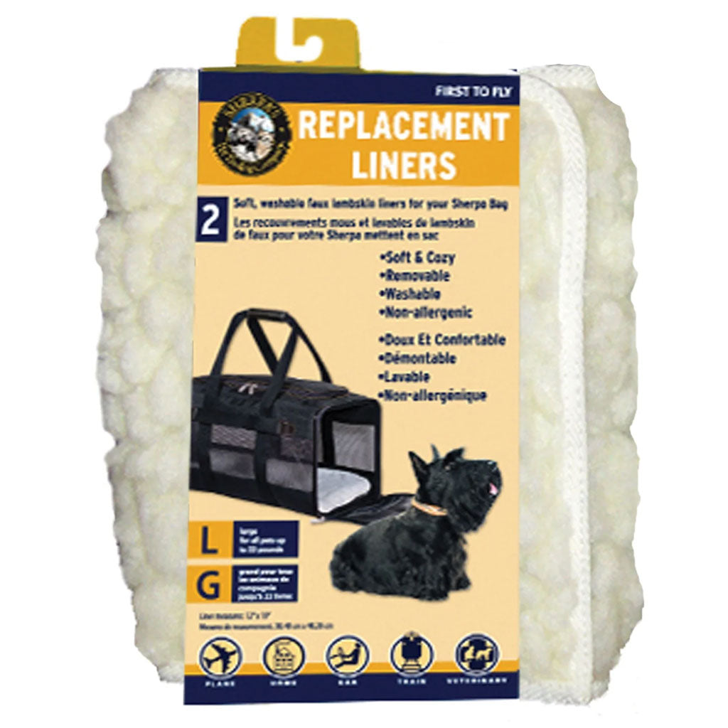 Sherpa Soft & Cozy Pet Bed Liners, Large, 2-pack