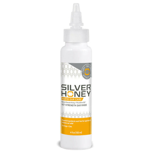 Silver honey rapid ear care vet strength