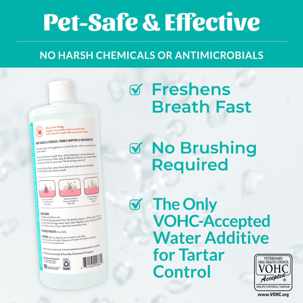 Skout’s Honor Fresher Breath Water Additive (16oz) - Pet Oral Care Supplies 3