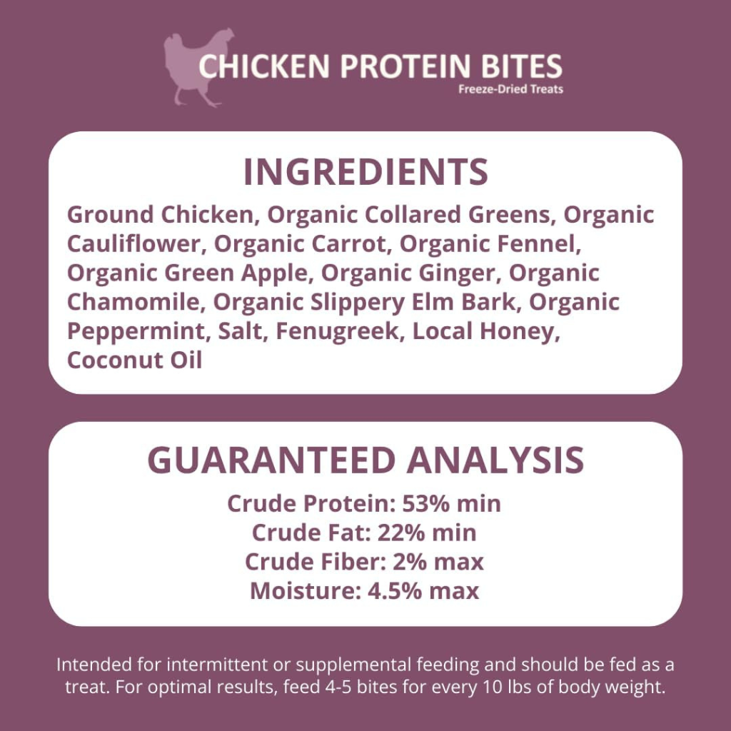 Steve’s Real Food Chicken Protein Bites Gut Boosting Bites for Cats & Dogs (4 oz) - Cat Food 6