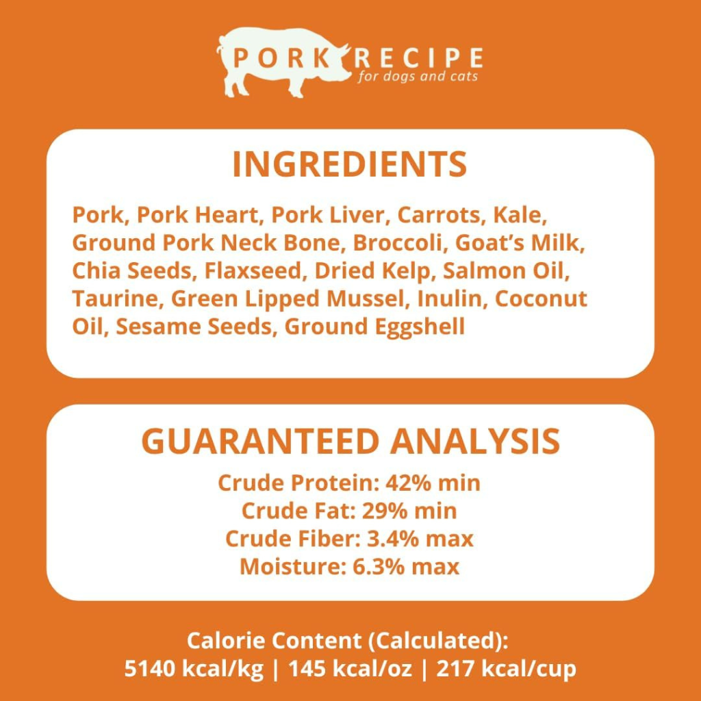Steve’s Real Food Pork Recipe Freeze-Dried Pet Food for Cats & Dogs (1.25 lb) - Freeze-Dried Dog & Cat Food 7