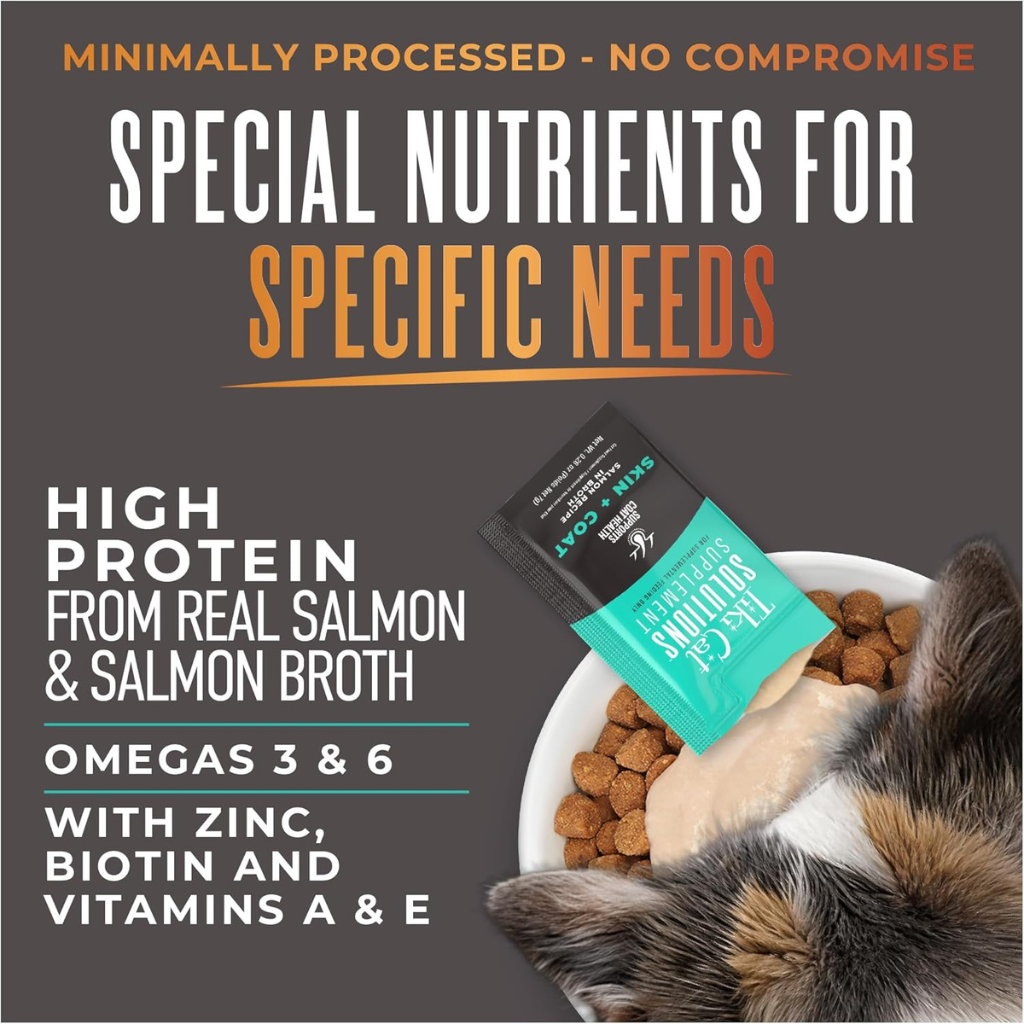 Tiki Cat Solutions Supplement Skin & Coat Salmon Recipe in Broth for Cats (0.28 oz x 20 Sachets) - Cat Food 2