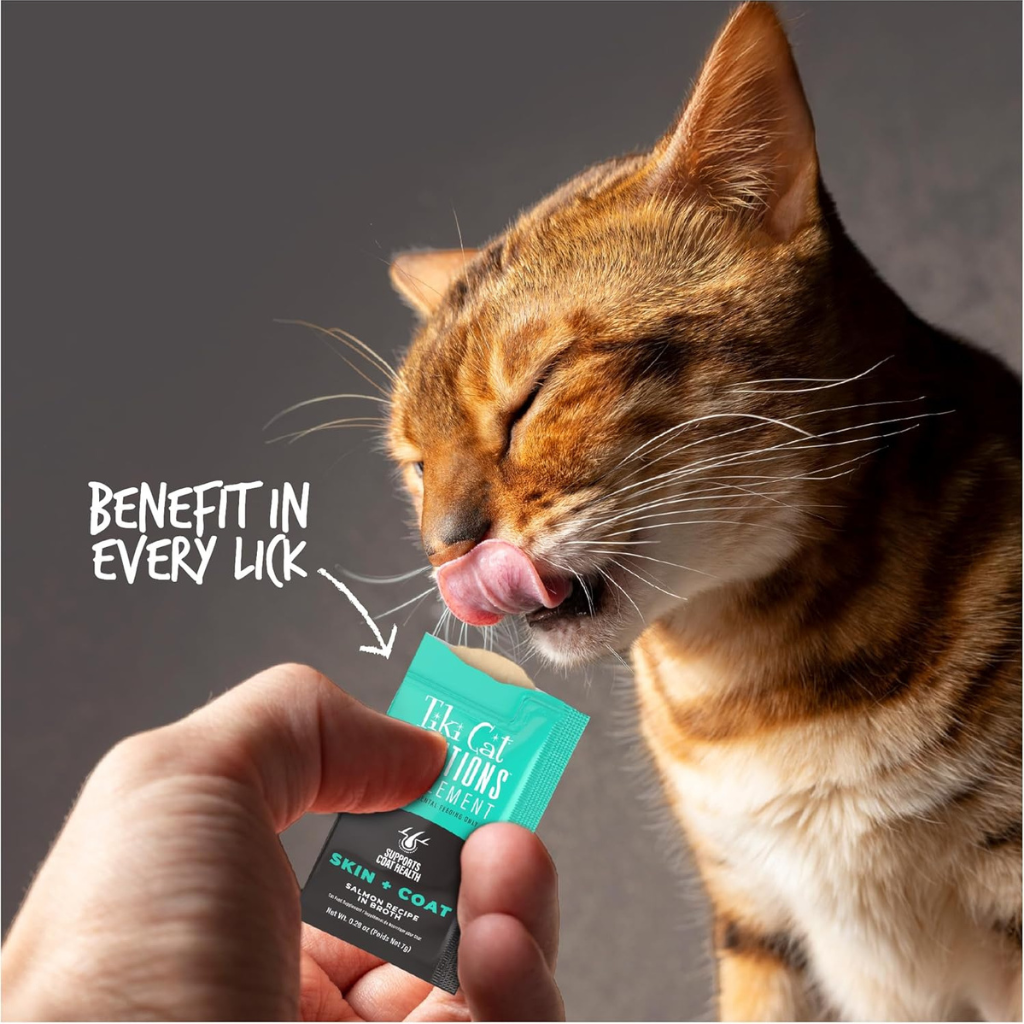 Tiki Cat Solutions Supplement Skin & Coat Salmon Recipe in Broth for Cats (0.28 oz x 20 Sachets) - Cat Food 6