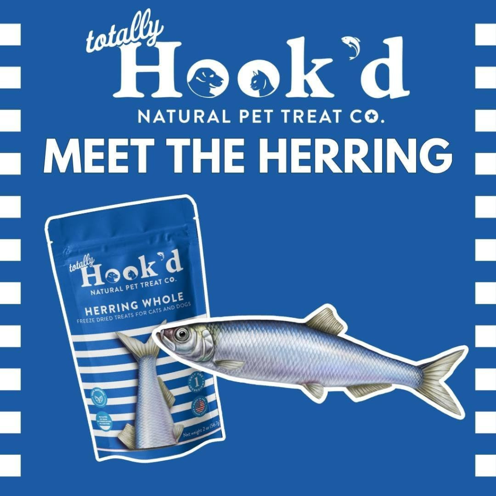 Totally Hook’d Freeze-Dried Herring Dog & Cat Treats (2 oz) - Dog & Cat Treats 2