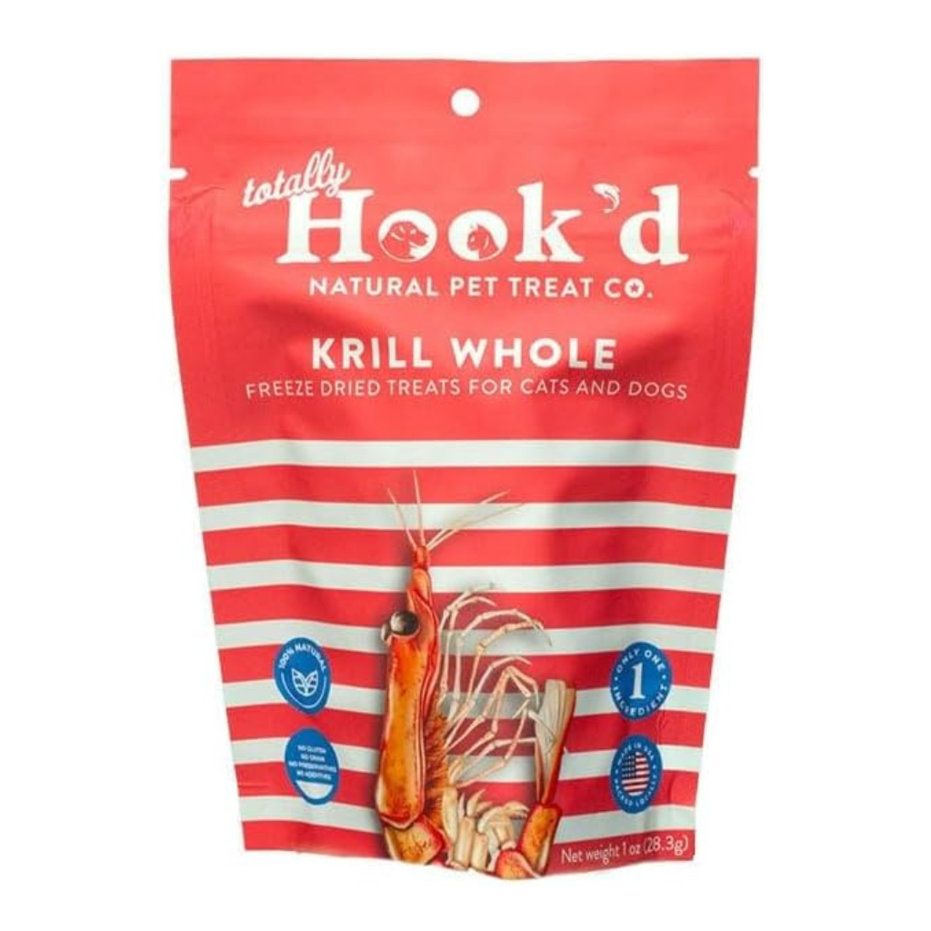 Totally Hook’d Freeze-Dried Whole Krill Dog & Cat Treats (1 oz) - Dog & Cat Treats 1