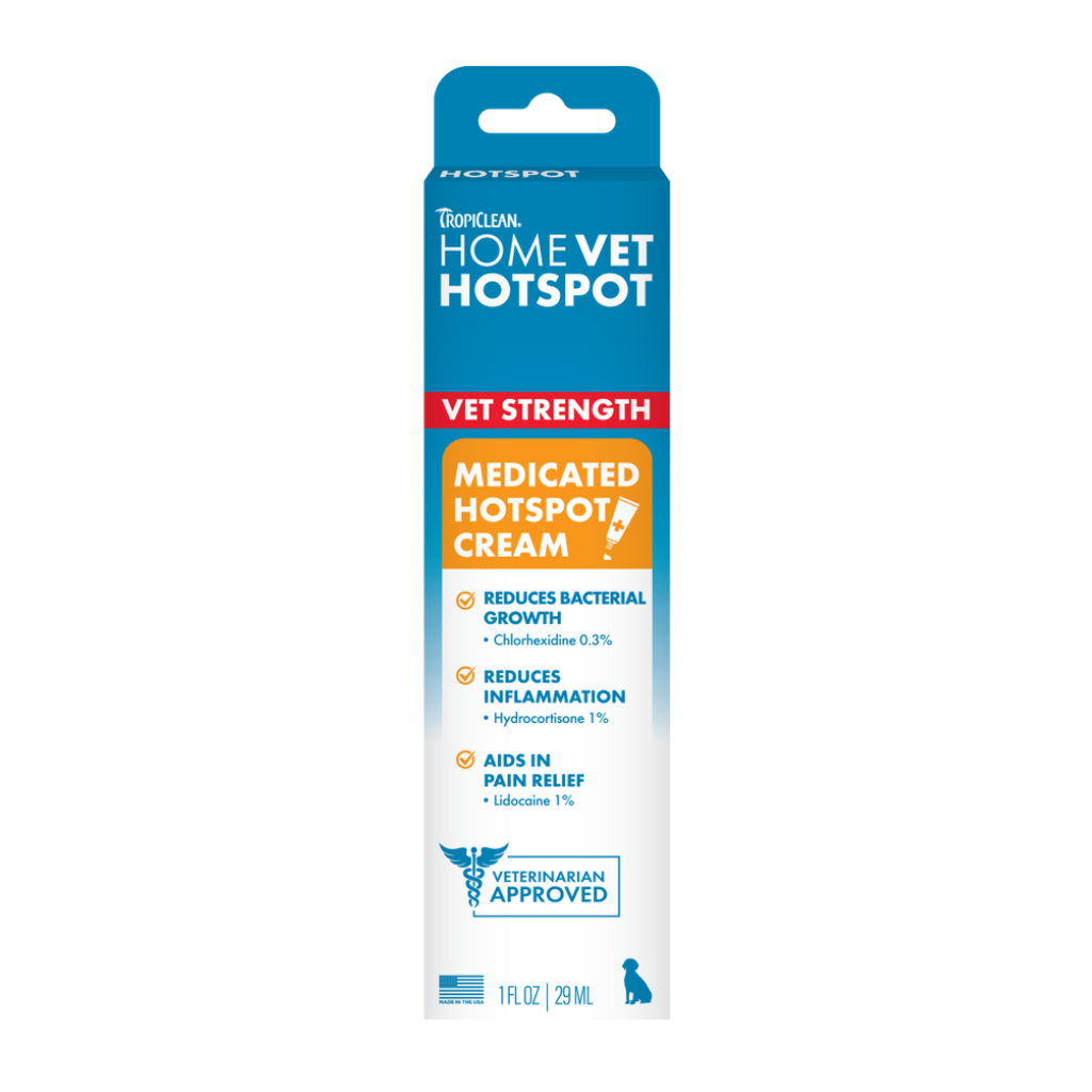 TropiClean HomeVet Hot Spot Skin Relief Cream for Dogs - 1 fl oz
