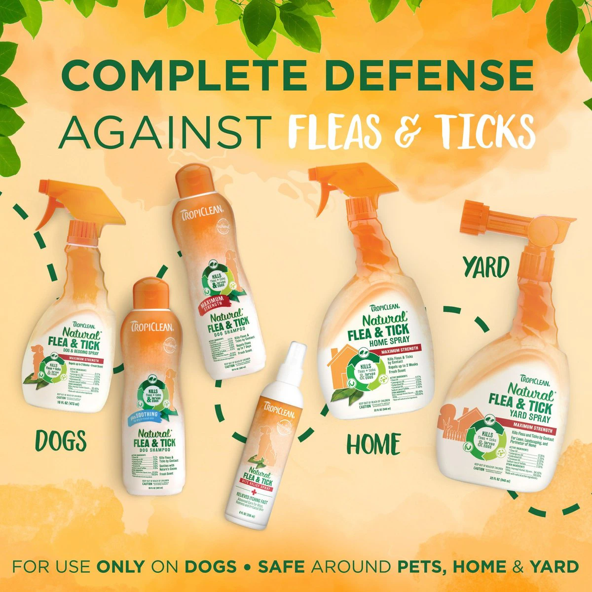 Tropiclean Natural Flea & Tick Yard Spray (32 oz) - Pet Flea & Tick Control 8