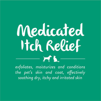 Tropiclean Oatmeal & Tea Tree Medicated Itch Relief Shampoo For Pets (20 oz)