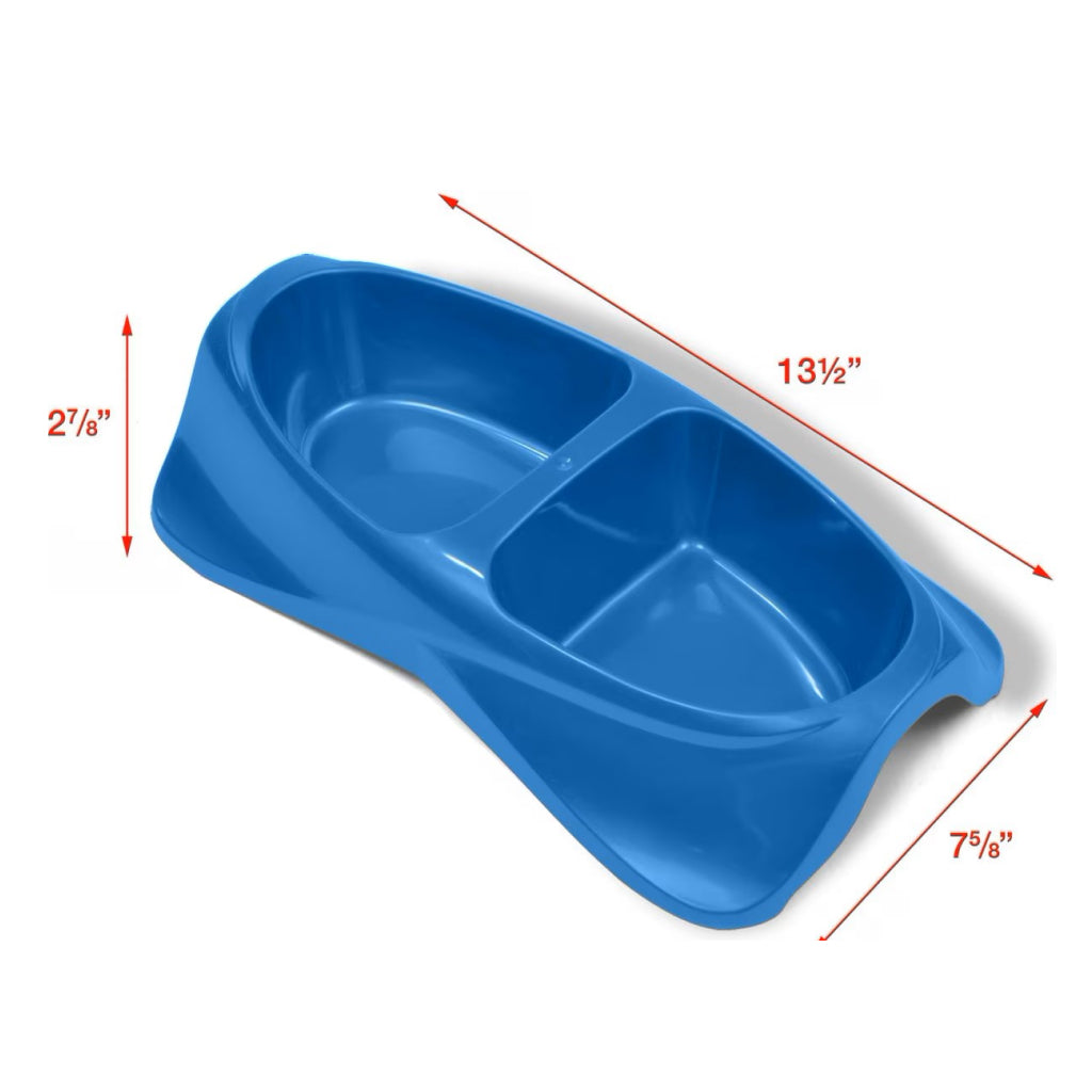 Van Ness Plastics Lightweight Double Dish, Assorted Colors