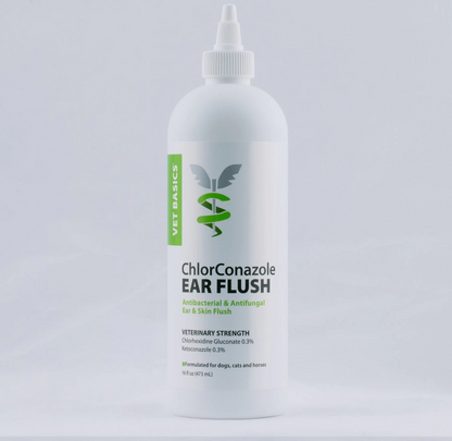 Vet Basics ChlorConazole Ear Flush for Dogs & Cats - 16-oz - Dog Ear Cleansers & Mites 4
