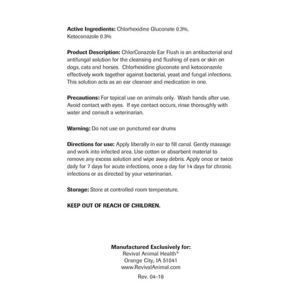 Label with instructions and ingredients list