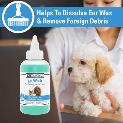 Vet Classics Ear Wash with Tea Tree Oil for Dogs & Cats (4 oz) - 3