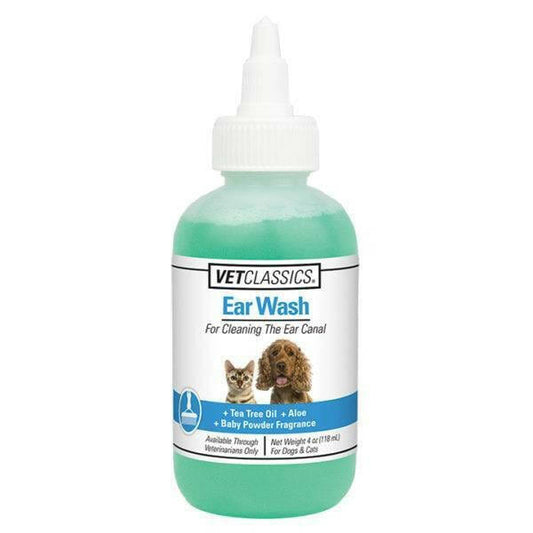Vet Classics Ear Wash with Tea Tree Oil for Dogs & Cats (4 oz) - 1