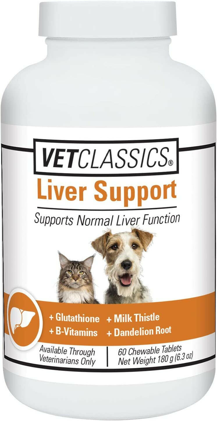 Vet Classics Liver Support for Dogs & Cats (60 Chewable Tablets) - 1