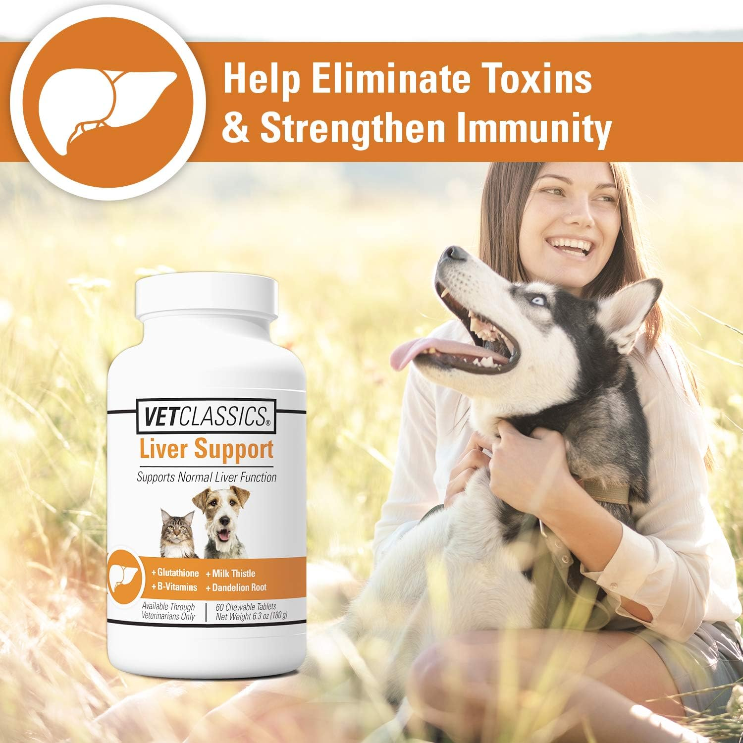 Vet Classics Liver Support for Dogs & Cats (60 Chewable Tablets) - 3
