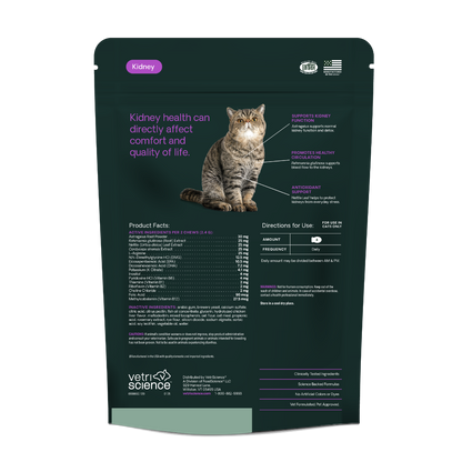 VetriScience Renal Essentials Kidney Supplement for Cats (120 Bite-Sized Chews) - Cat Supplements & Vitamins 4
