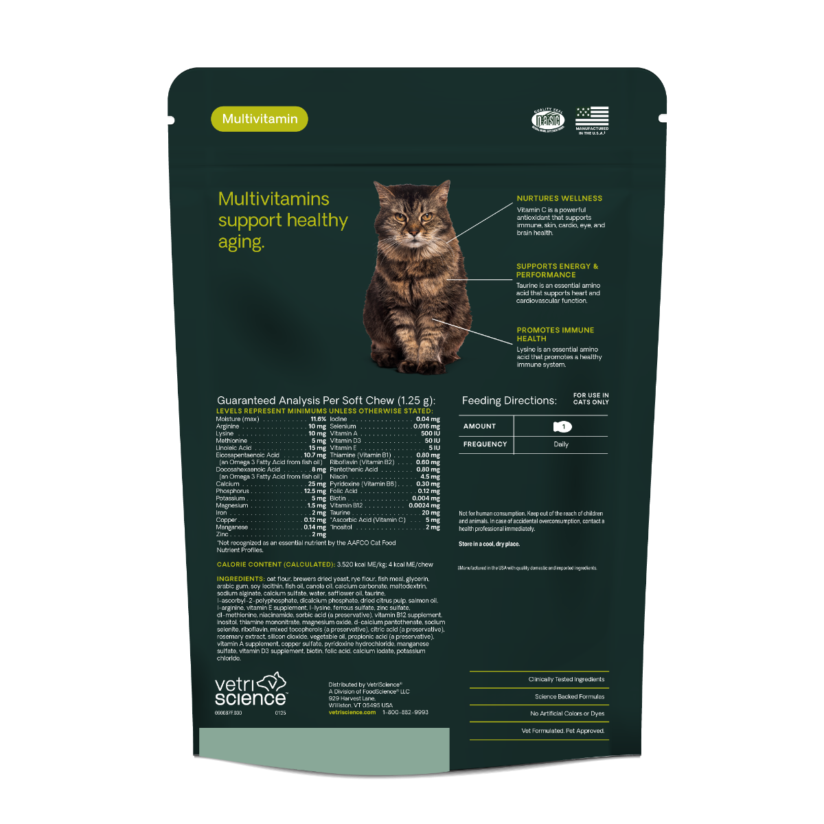 VetriScience NuCat Senior Multivitamin for Cats (30 soft chews) - 4