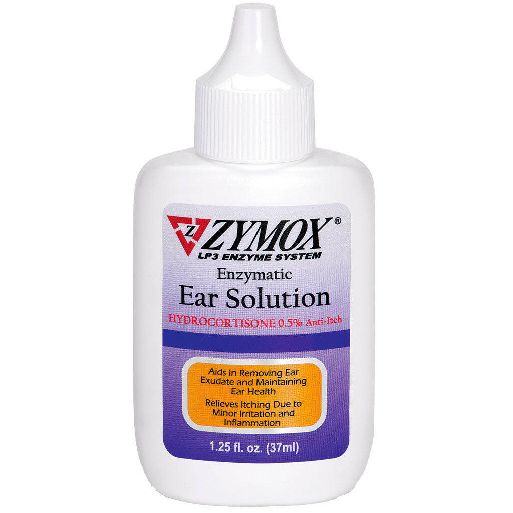 Zymox Enzymatic Ear Hydrocortisone Drops for Dogs & Cats - 1.25 fl oz