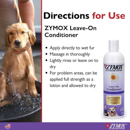 Zymox Enzymatic Leave-On Conditioner for Dogs & Cats - Directions for Use