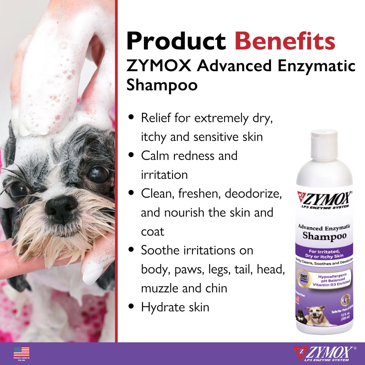 Zymox Enzymatic Dog & Cat Shampoo - Dog Grooming 3